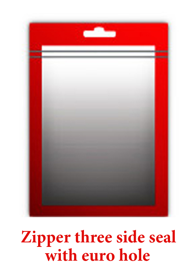 Three Side Seal + Zipper